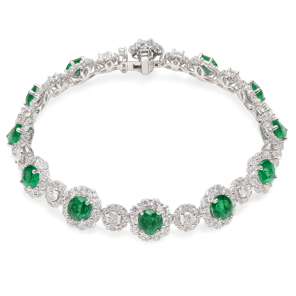EB053641 - Bracelet 18KW/13G 12EMER-5.48CT 254RD-5.74CT