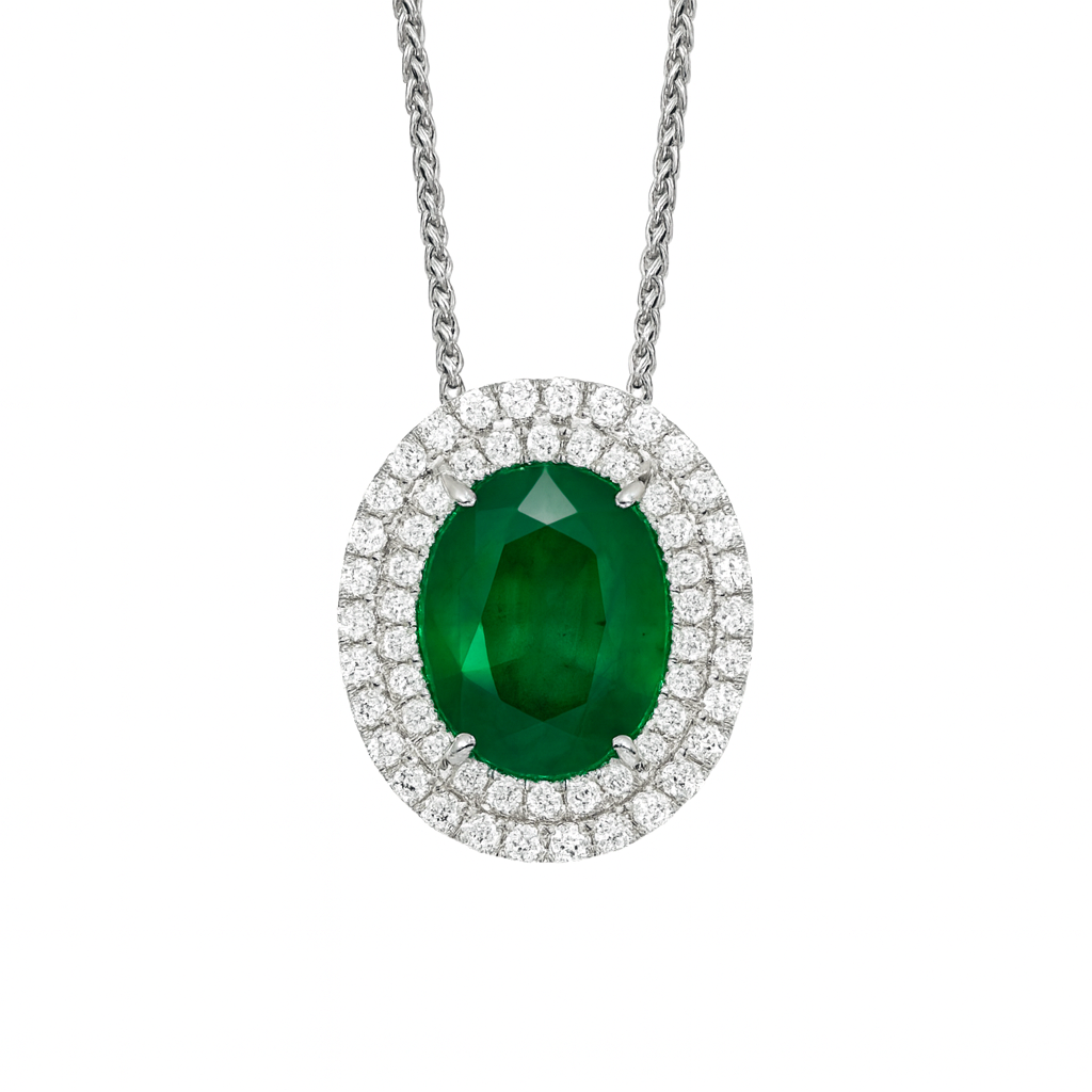 EP054800-C - Pendant 18KW/4.2G 1EMER-3.76CT 54RD-0.66CT
