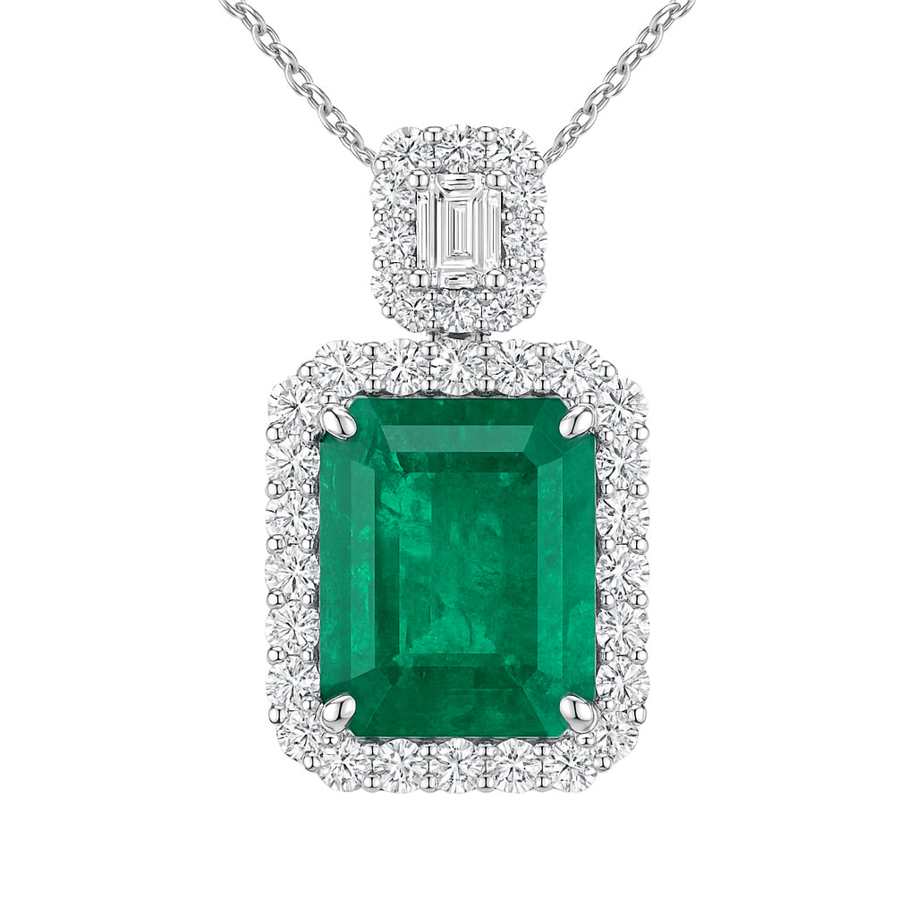 EP055803 - Pendant 18KW/2.9G 1EMER-4.44CT 37RD-0.92CT