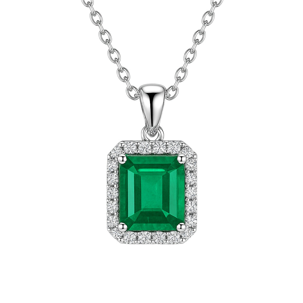 EP055818 - Pendant 18KW/2.0G 1EMER-4.63CT 22RD-0.28CT
