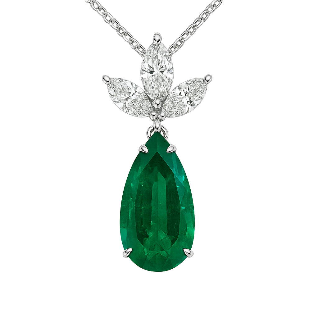 EP055841 - Pendant 18KW/2.8G 1EMER-6.26CT 3MQ-1.10CT