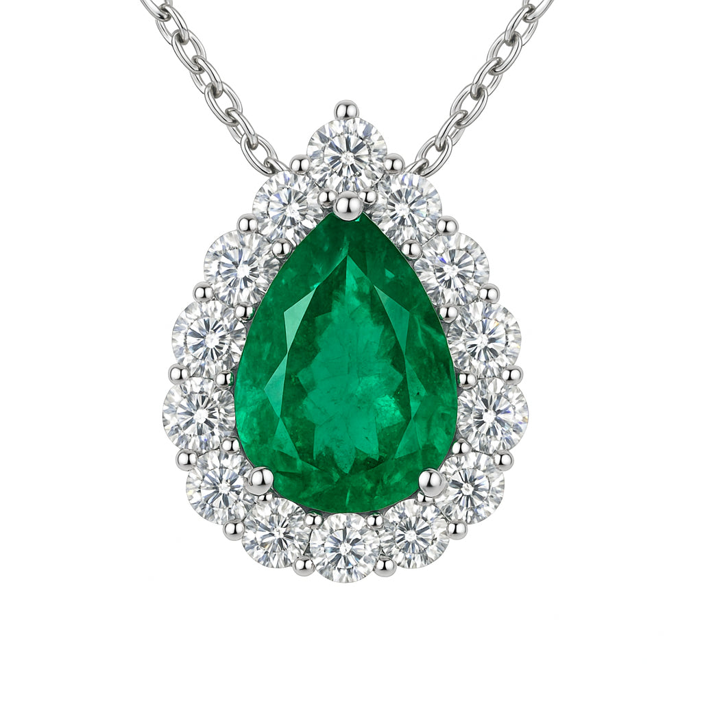 EP056299 - Pendant 18KW/2.0G 1EMER-2.90CT 14RD-1.10CT