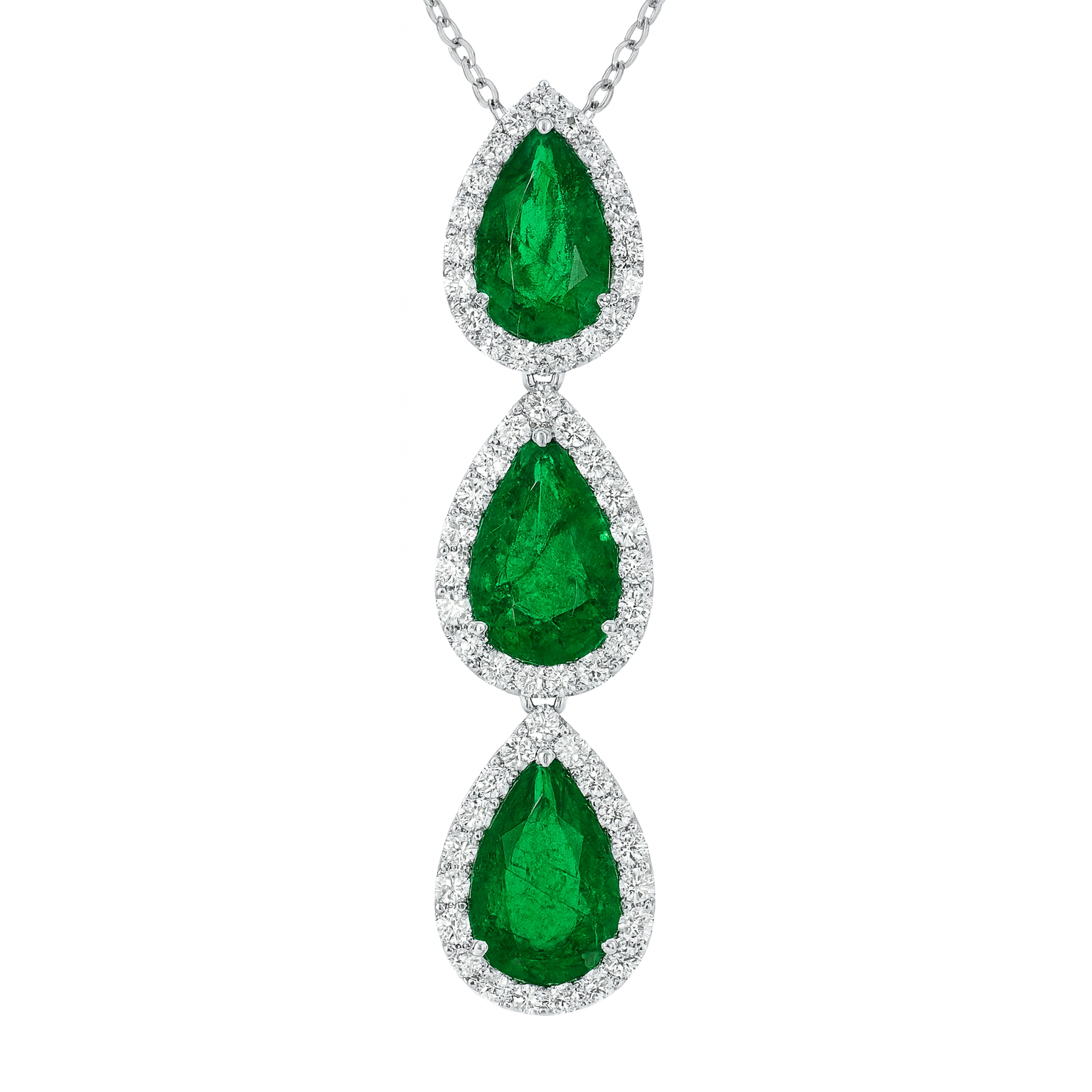 EP056340 - Pendant 18KW/4.7G 3EMER-6.26CT 61RD-0.91CT