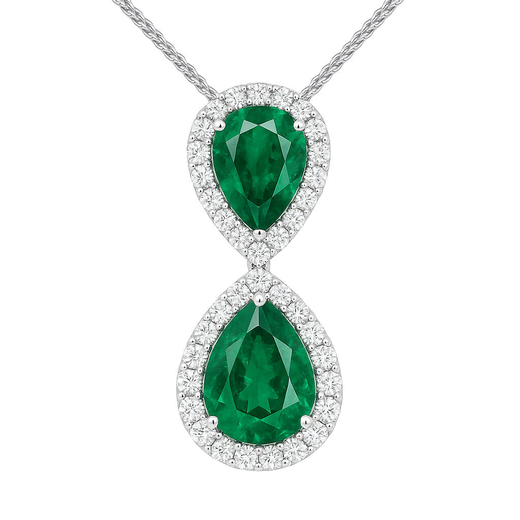 EP056341 - Pendant 18KW/2.9G 2EMER-2.72CT 33RD-0.55CT