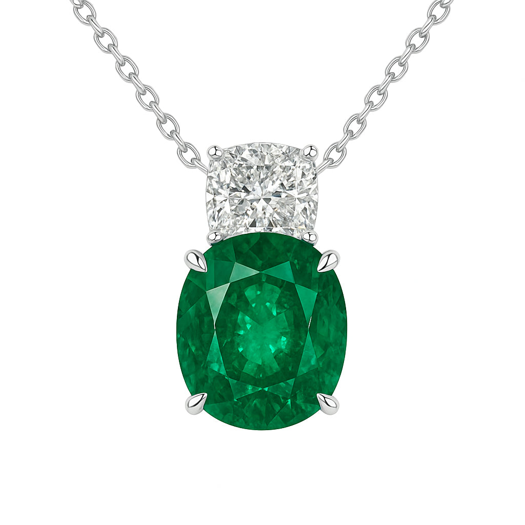 EP056379 - Pendant 18KW/1.2G 1EMER-4.30CT 1DIA-0.70CT
