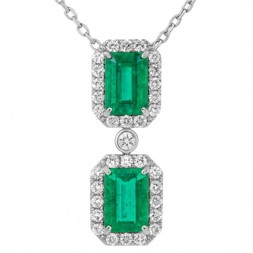 EP056469 - Pendant 18KW/2.4G 2EMER-1.93CT 35RD-0.45CT