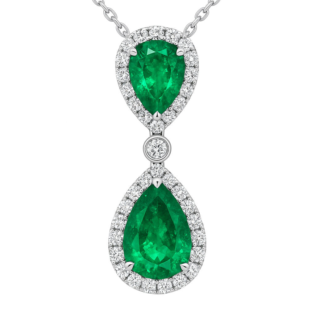 EP056639 - Pendant 18KW/2.4G 2EMER-2.48CT 39RD-0.49CT