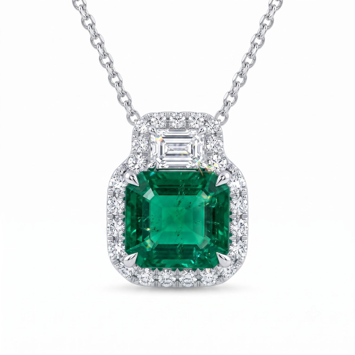 EP057037 - Pendant 18KW/1.3G 1SAPP-1.60CT 1DIA-0.19CT 22RD-0.20CT