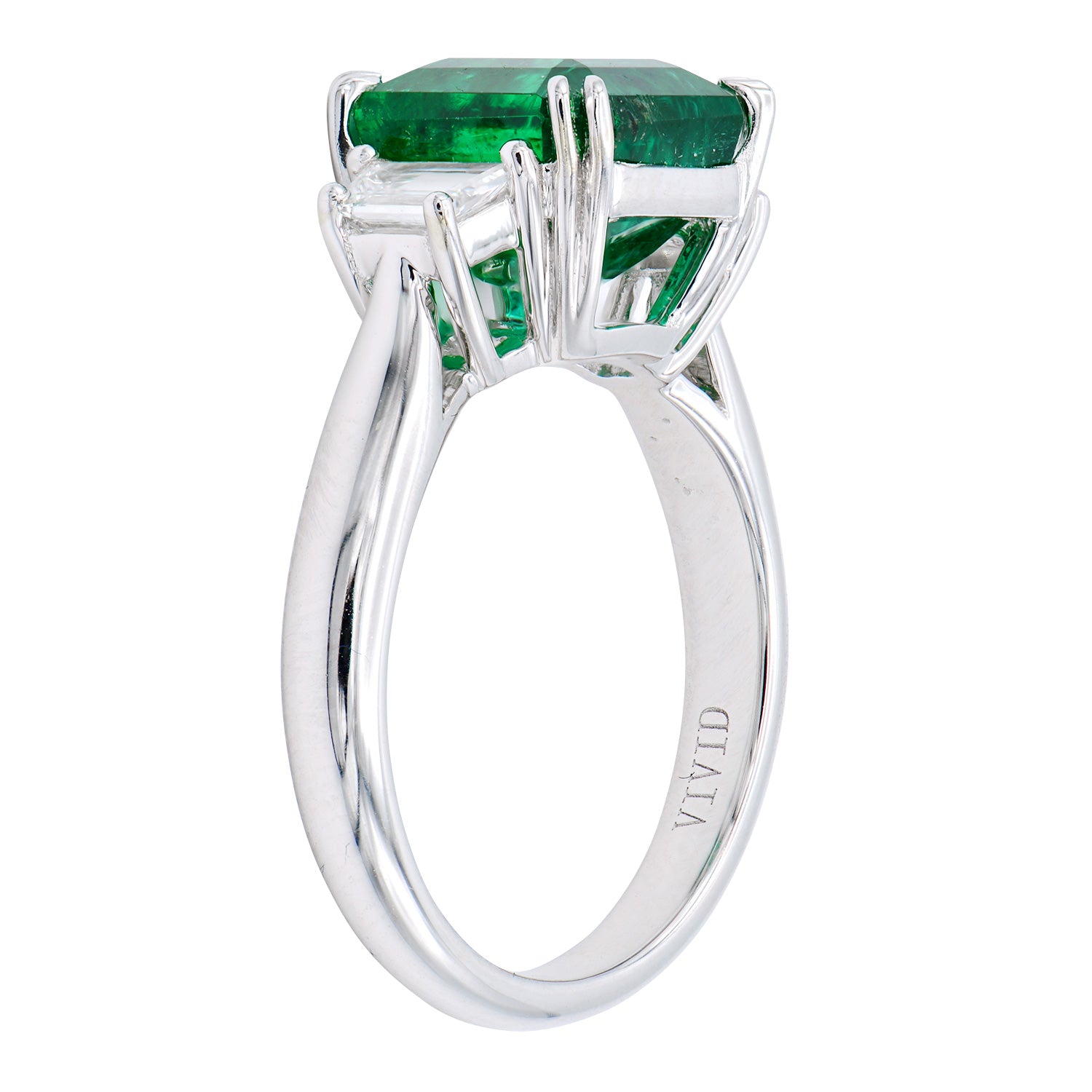 ER054499 - Ring 18KW/5.1G 1EMER-4.07CT 2TRAP-0.37CT GIA5211376202
