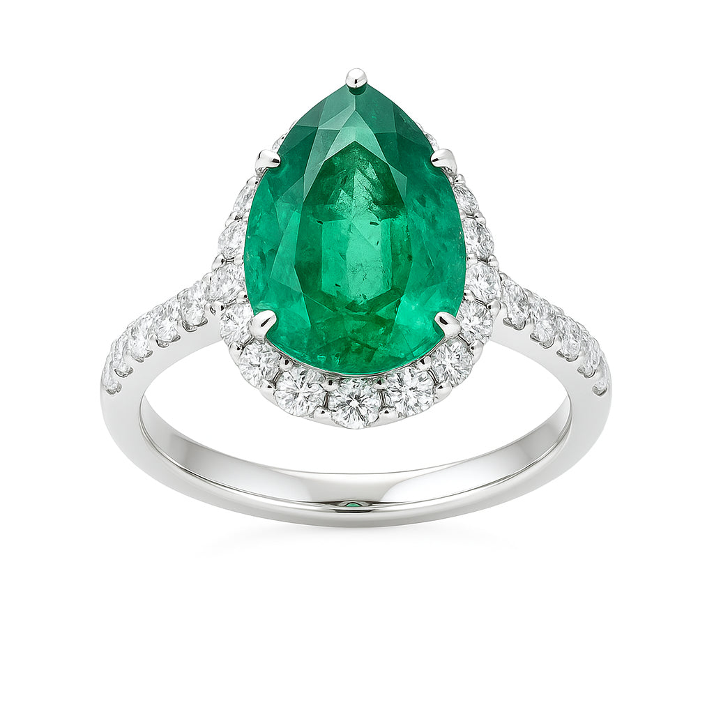 ER055785 - Ring 18KW/4.6G 1EMER-3.91CT 34RD-0.72CT