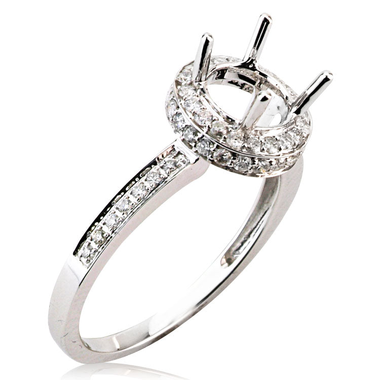 18K White Gold Engagement Ring, 1.25ct