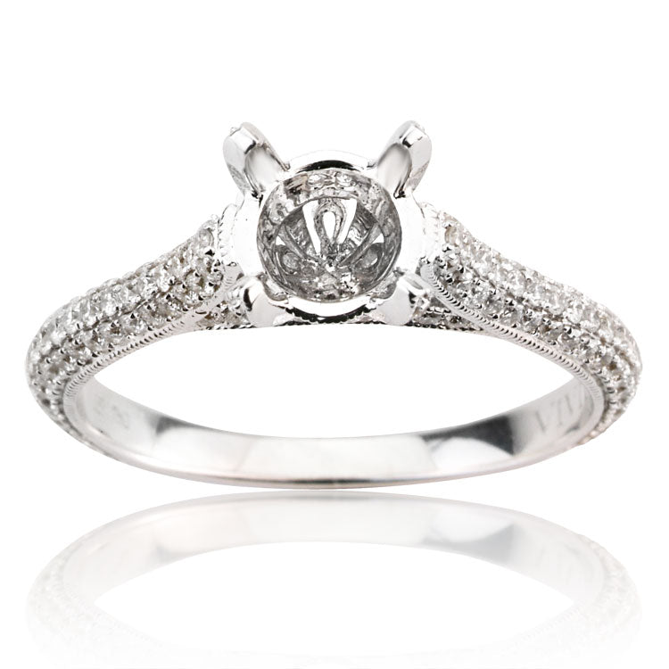 18K White Gold Engagement Ring, 1.7ct