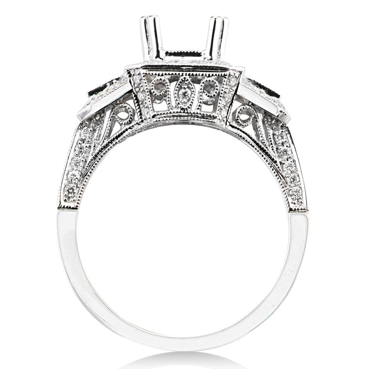18K White Gold Engagement Ring, 0.75ct
