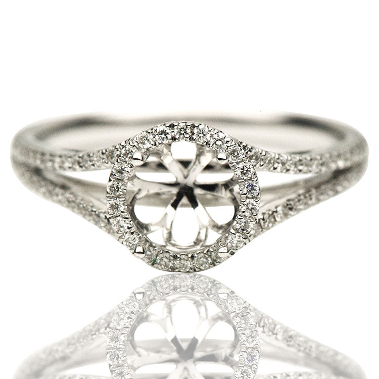 18K White Gold Engagement Ring, 1.55ct