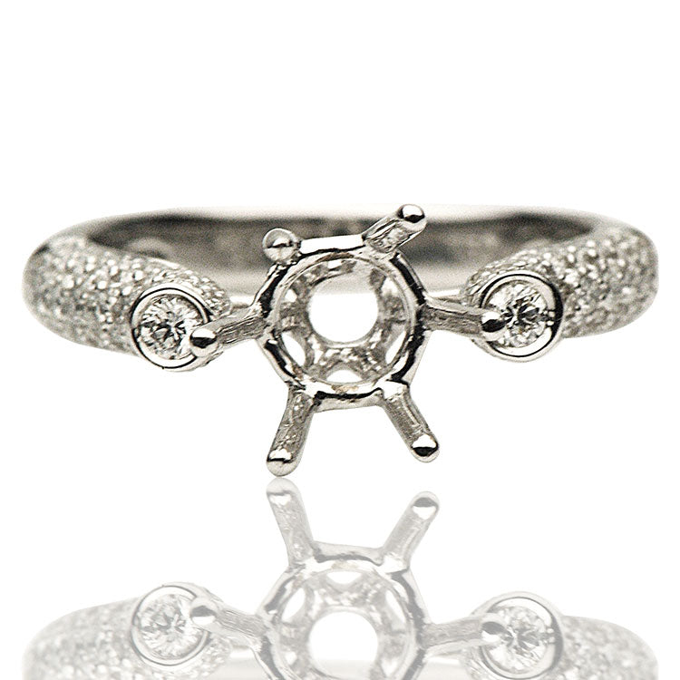 18K White Gold Engagement Ring, 0.66ct