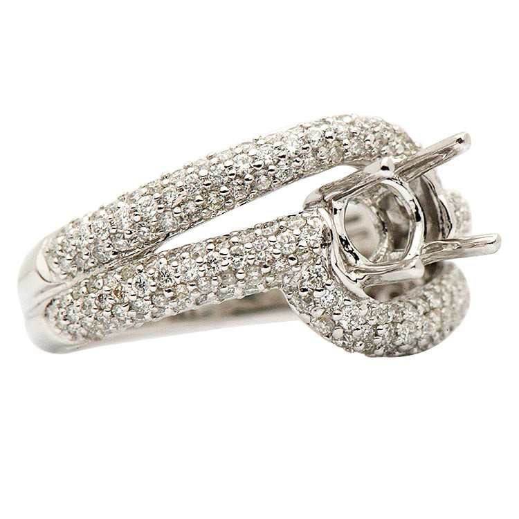 18K White Gold Engagement Ring, 1.25ct