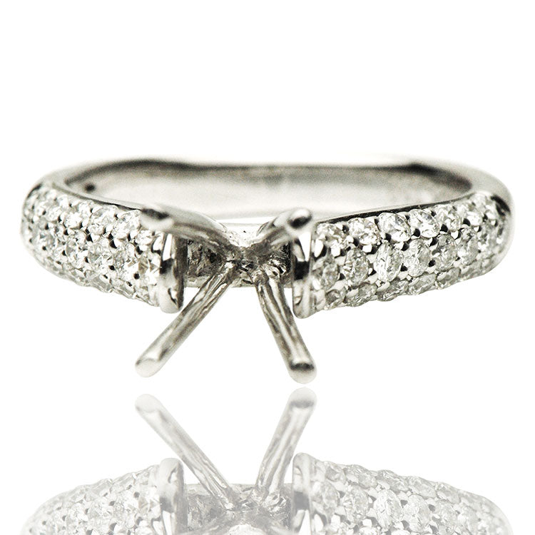 18K White Gold Engagement Ring, 1.86ct