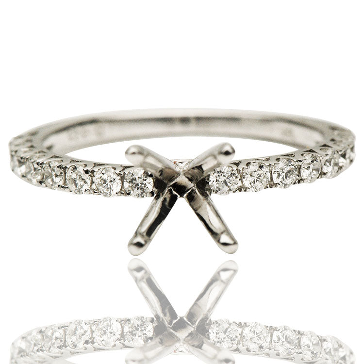 18K White Gold Engagement Ring, 3.26ct
