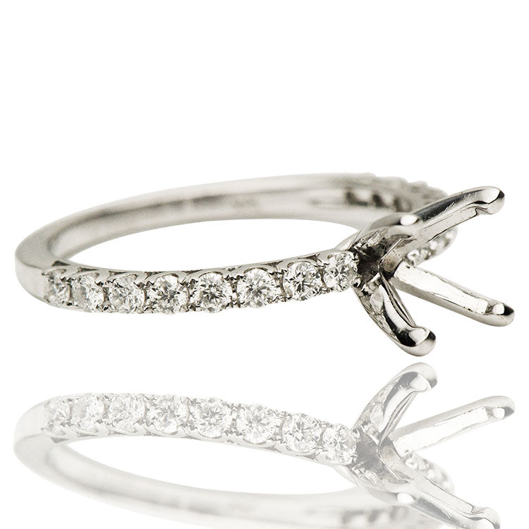 18K White Gold Engagement Ring, 3.26ct