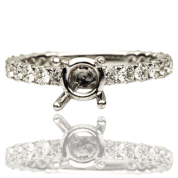 18K White Gold Engagement Ring, 2.9ct