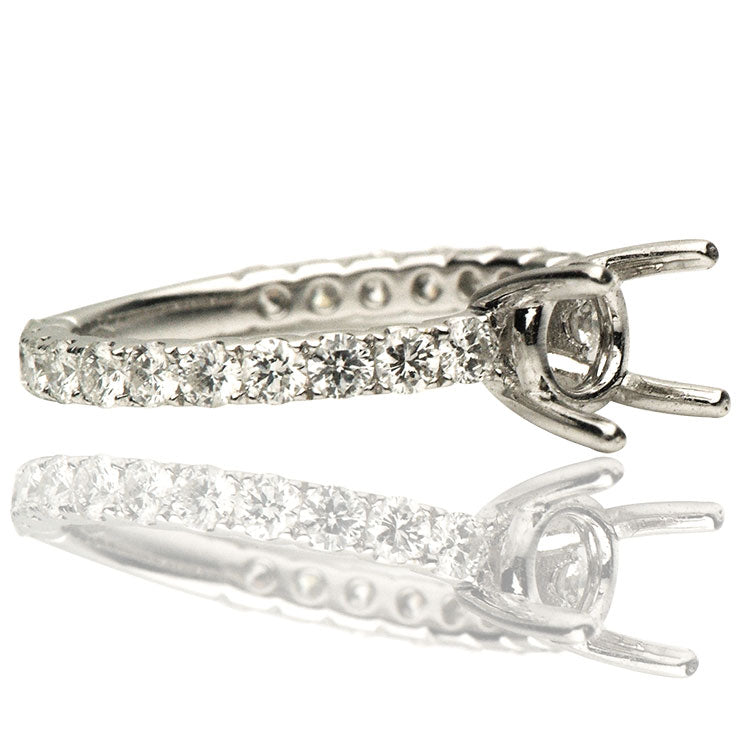 18K White Gold Engagement Ring, 2.9ct