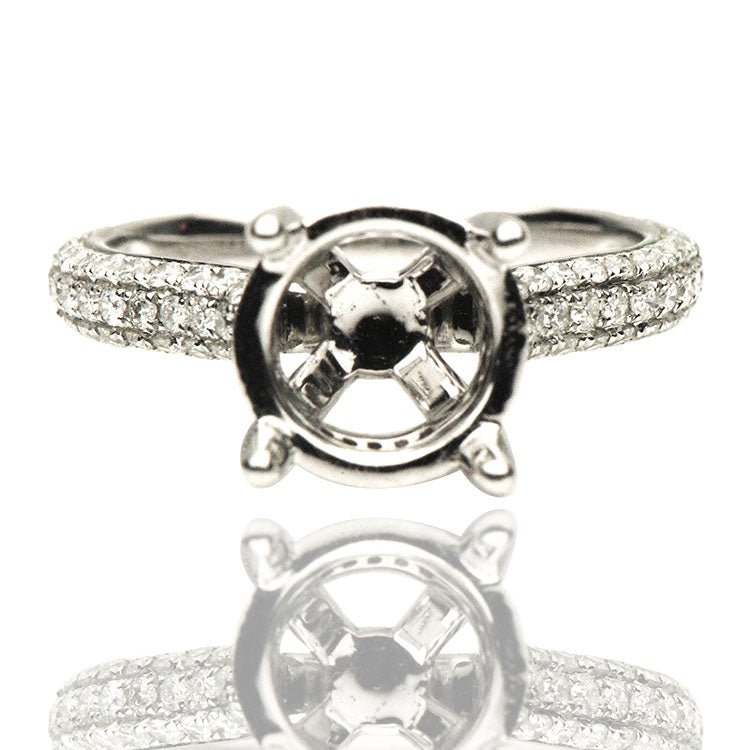 18K White Gold Engagement Ring, 3.62ct