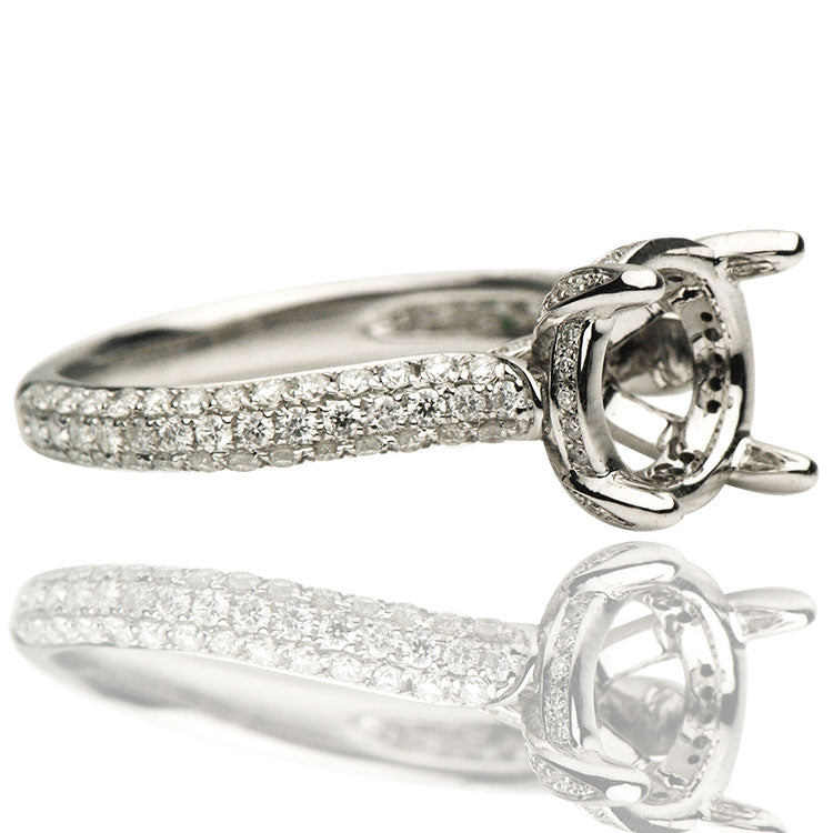 18K White Gold Engagement Ring, 3.62ct