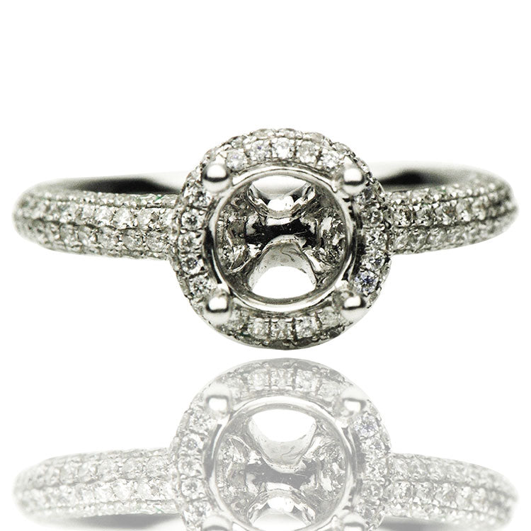 18K White Gold Engagement Ring, 1.75ct