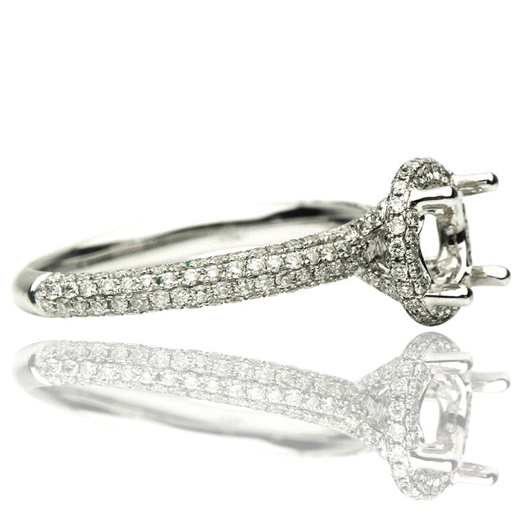 18K White Gold Engagement Ring, 1.75ct