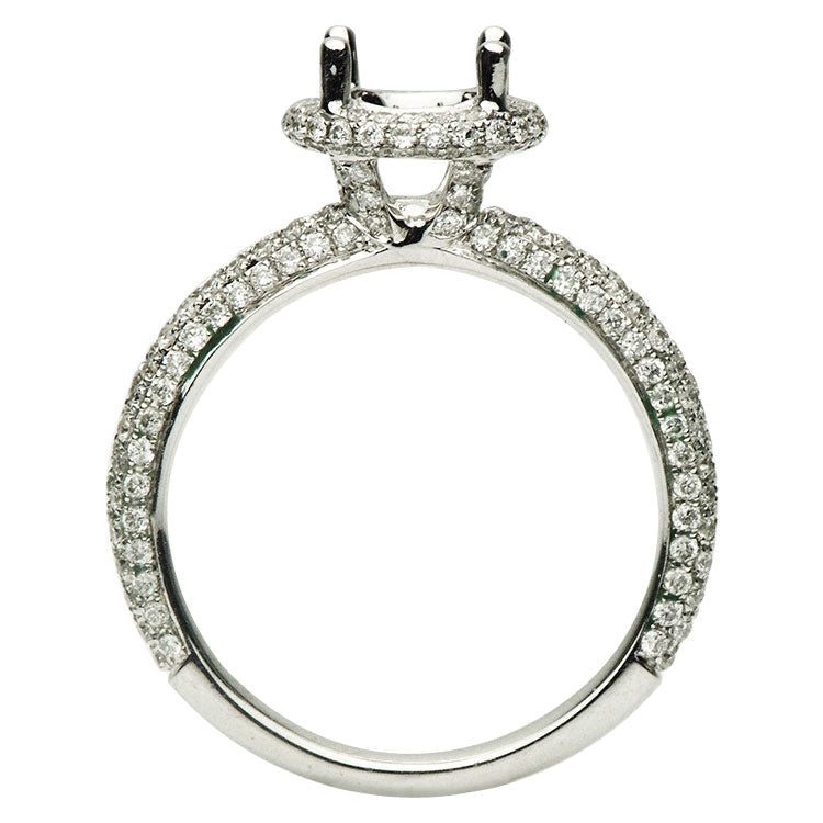 18K White Gold Engagement Ring, 1.75ct