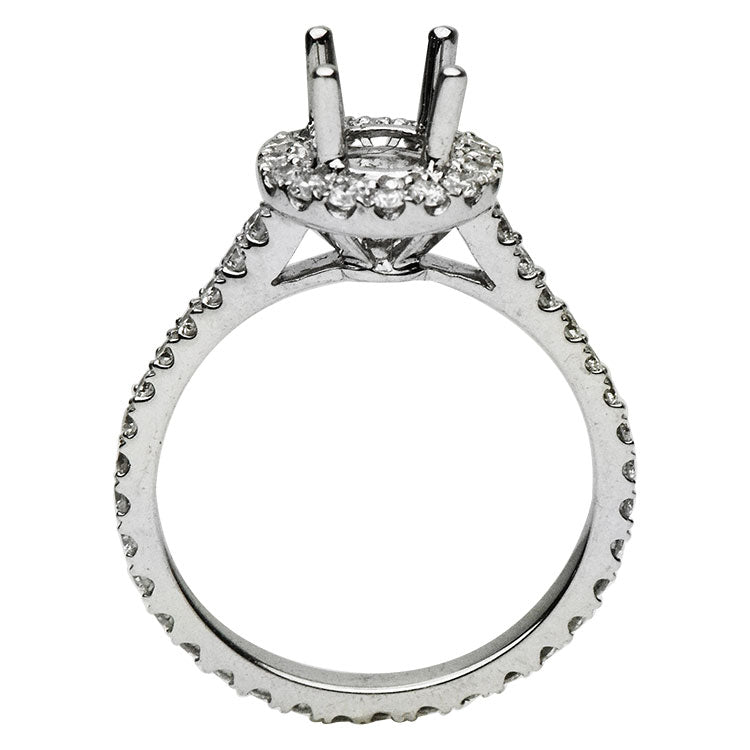 18K White Gold Engagement Ring, 0.66ct