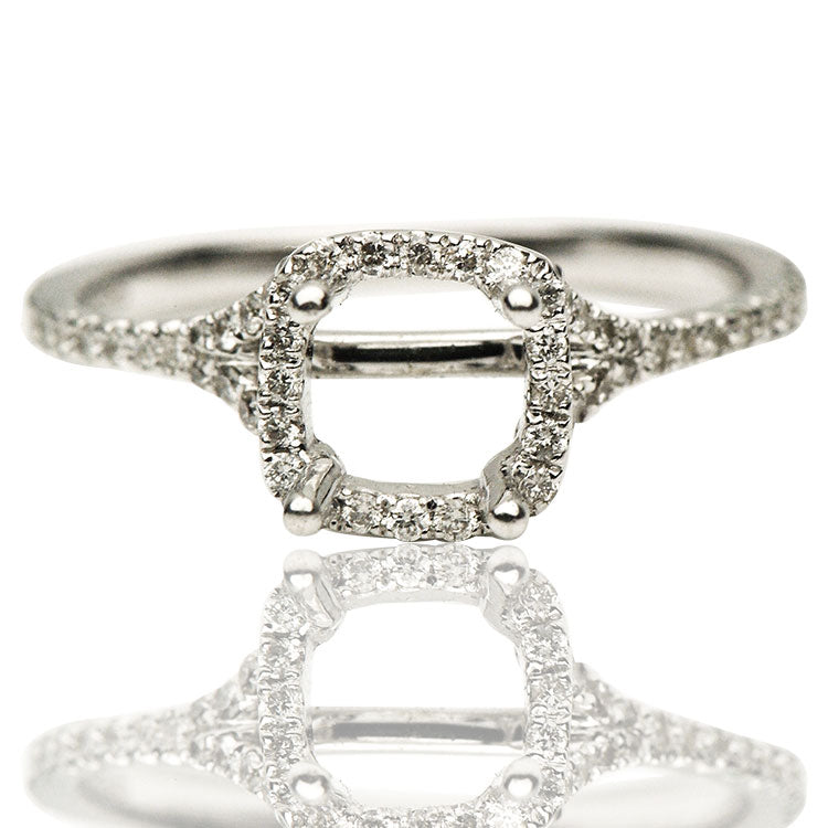 18K White Gold Engagement Ring, 1.29ct