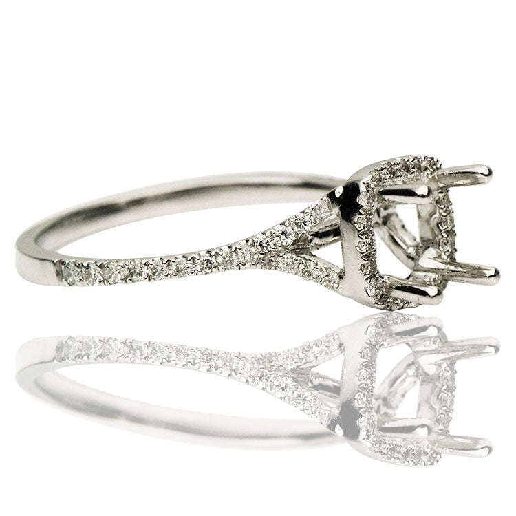 18K White Gold Engagement Ring, 1.29ct