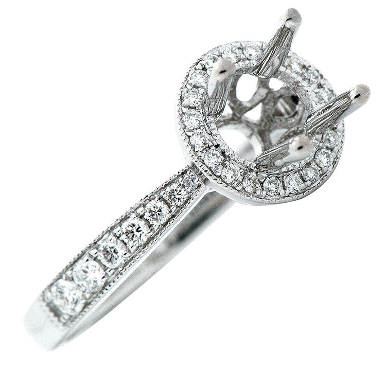 18K White Gold Engagement Ring, 0.28ct
