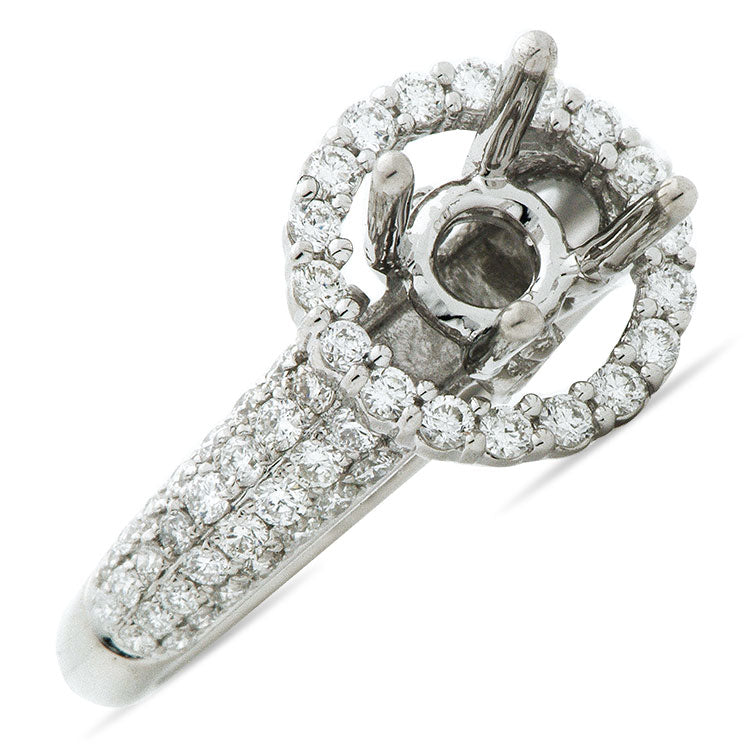 18K White Gold Engagement Ring, 0.8ct