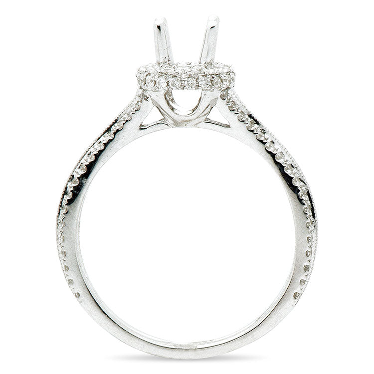 18K White Gold Engagement Ring, 0.64ct