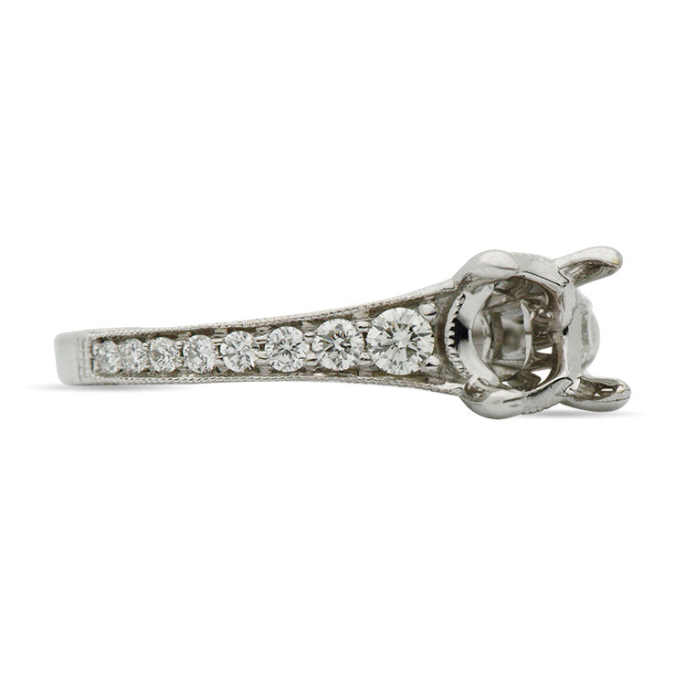 18K White Gold Engagement Ring, 0.46ct