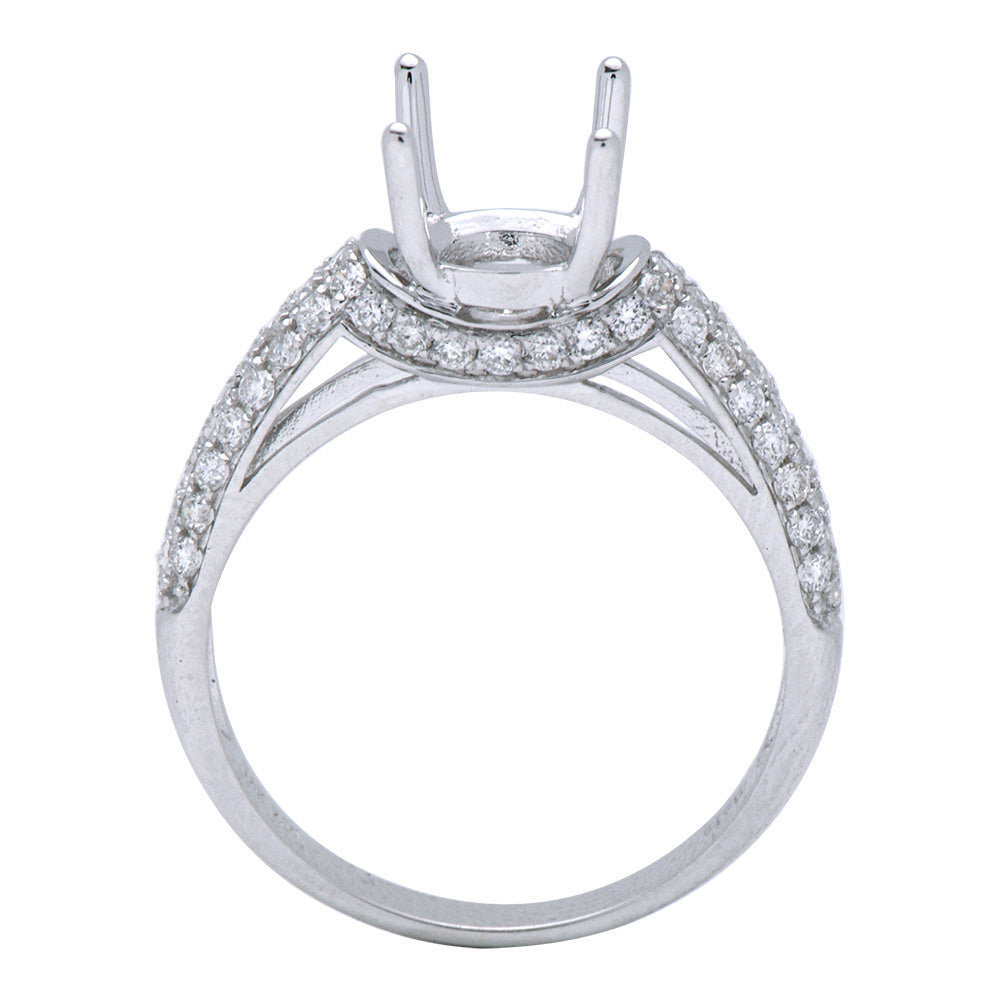 18K White Gold Engagement Ring, 0.55ct
