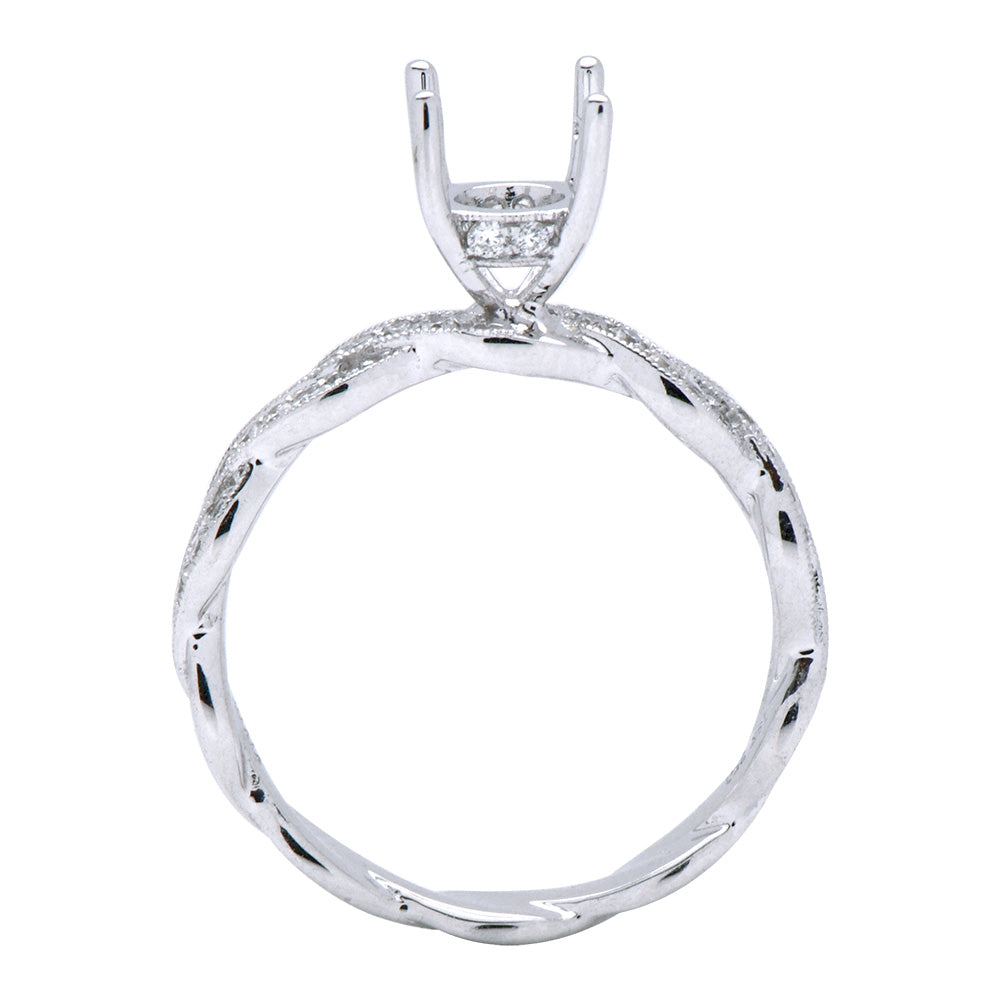 18K White Gold Engagement Ring, 0.58ct