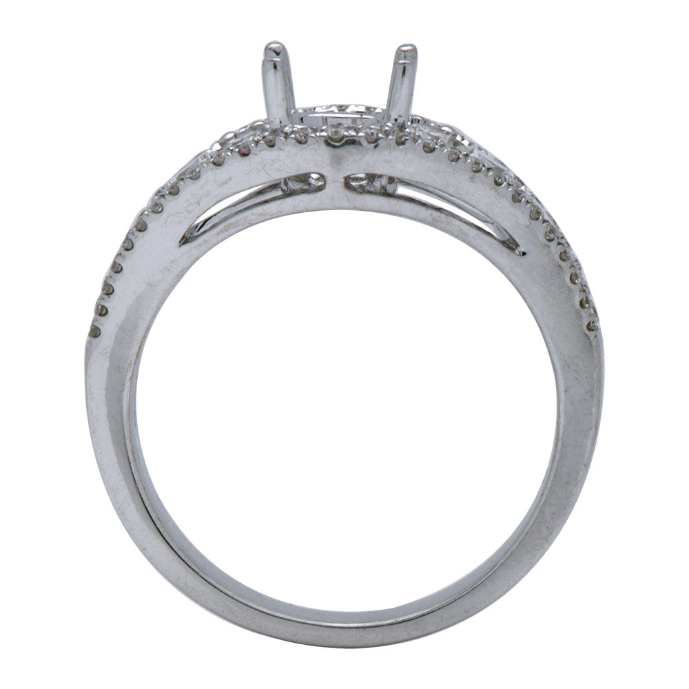 18K White Gold Engagement Ring, 0.8ct