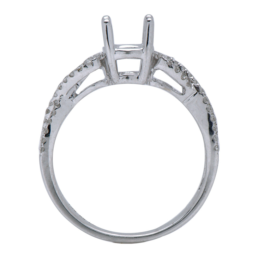 18K White Gold Engagement Ring, 0.21ct