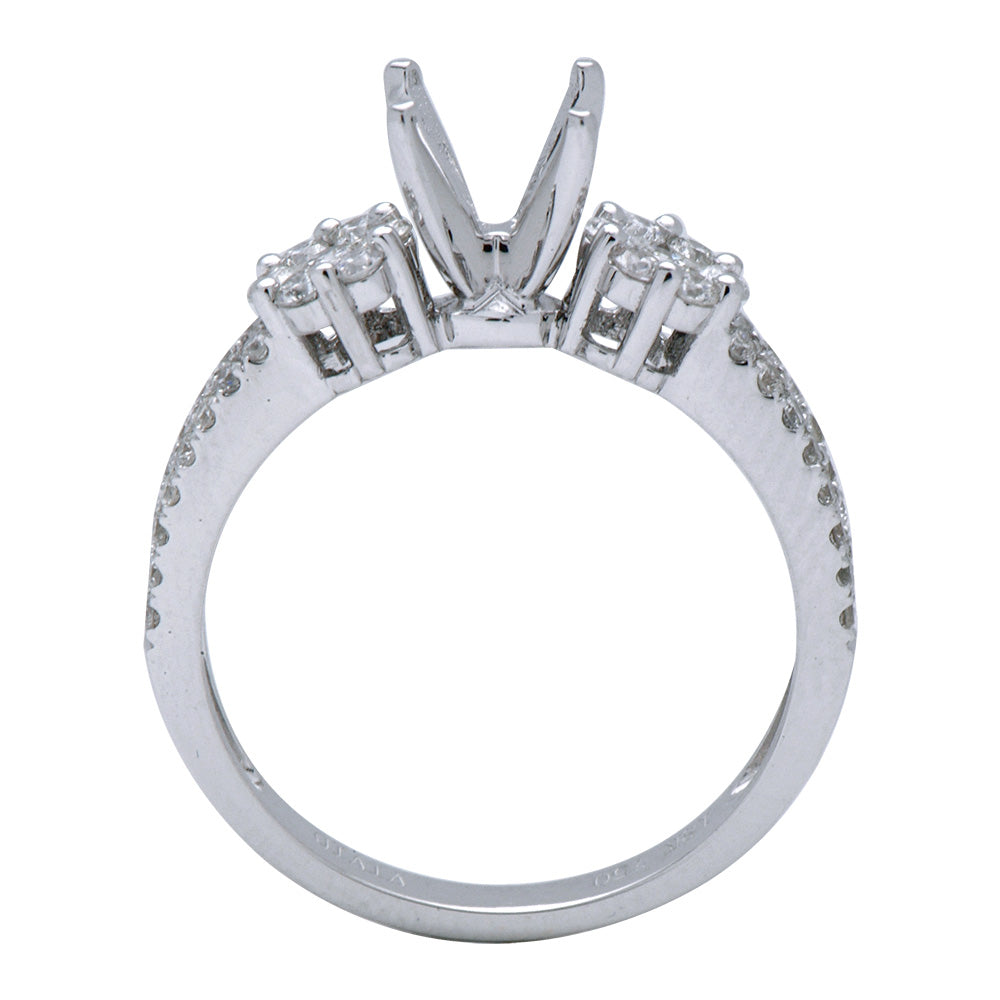 18K White Gold Engagement Ring, 0.54ct