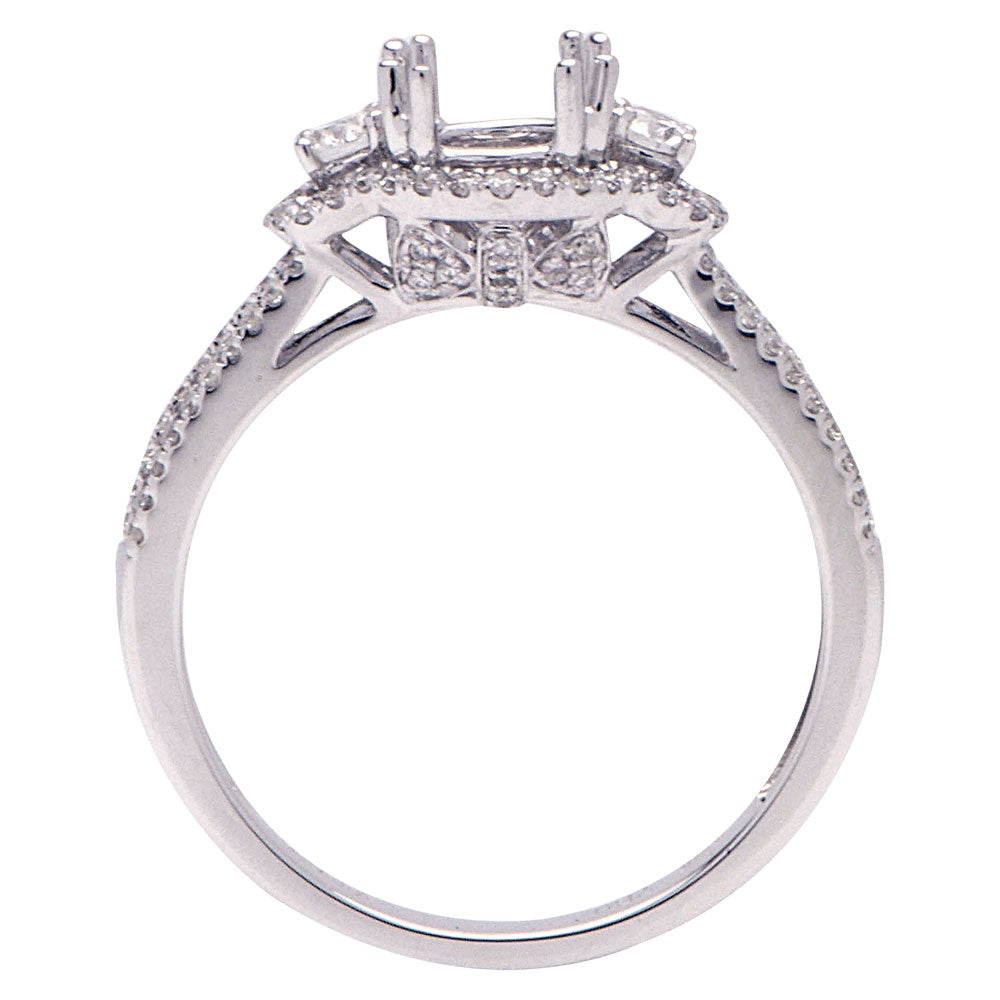18K White Gold Engagement Ring, 0.39ct