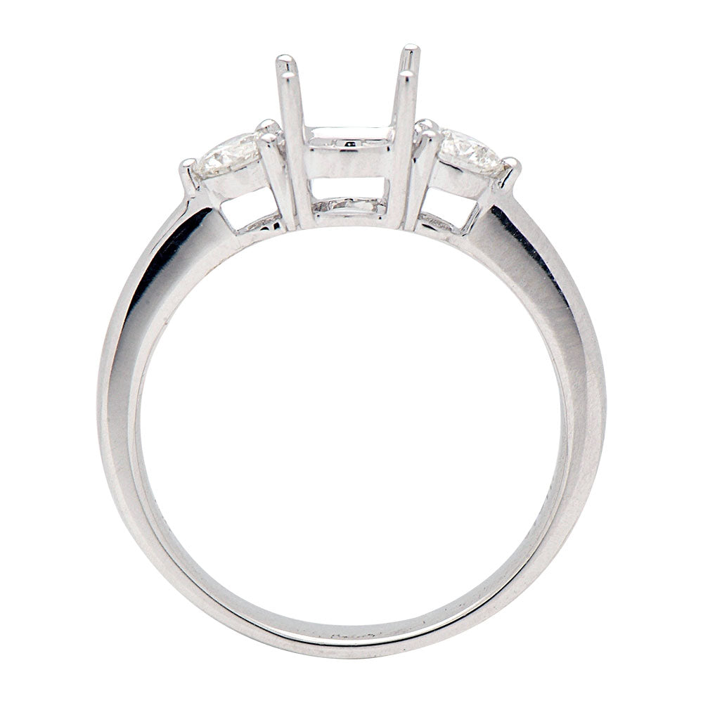 18K White Gold Engagement Ring, 0.33ct