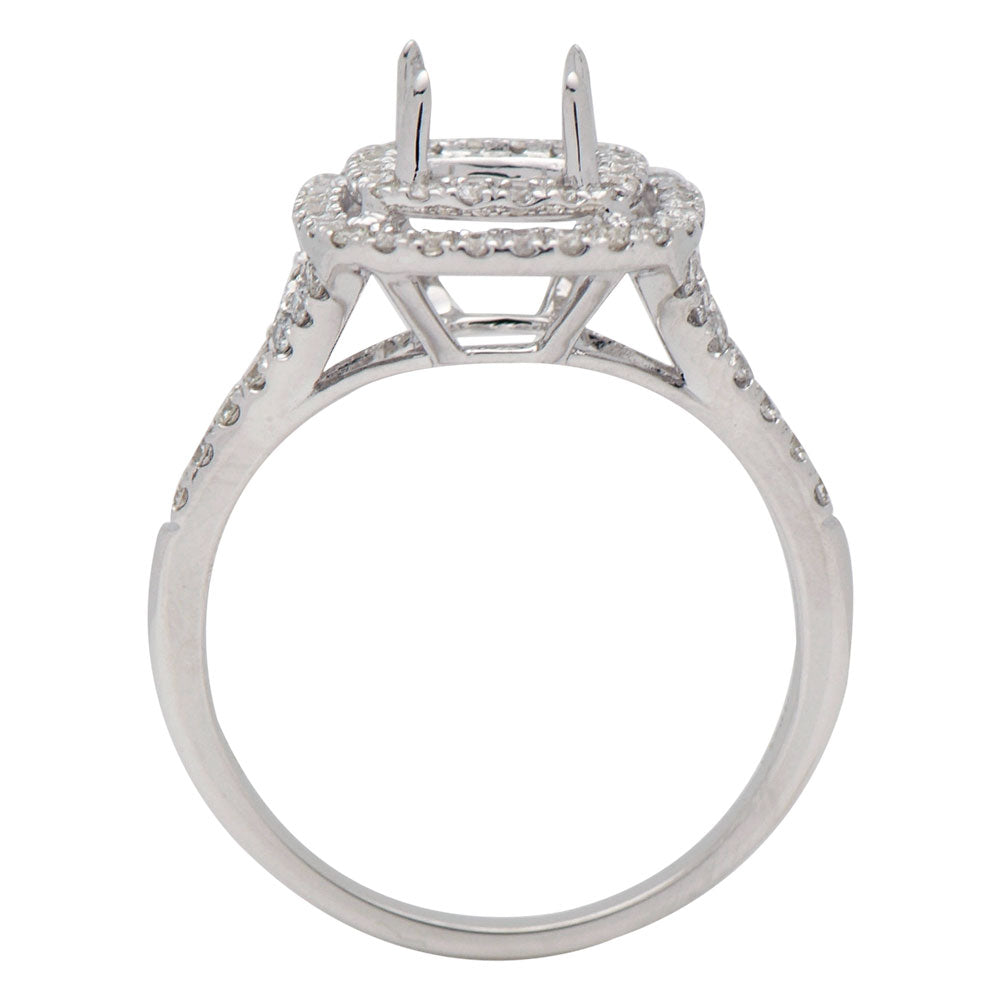 18K White Gold Engagement Ring, 0.51ct