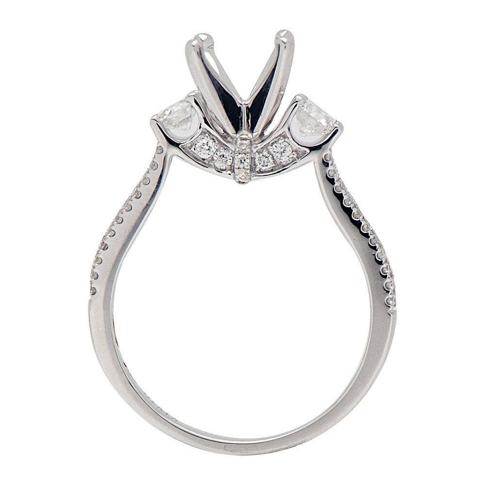 18K White Gold Engagement Ring, 0.58ct