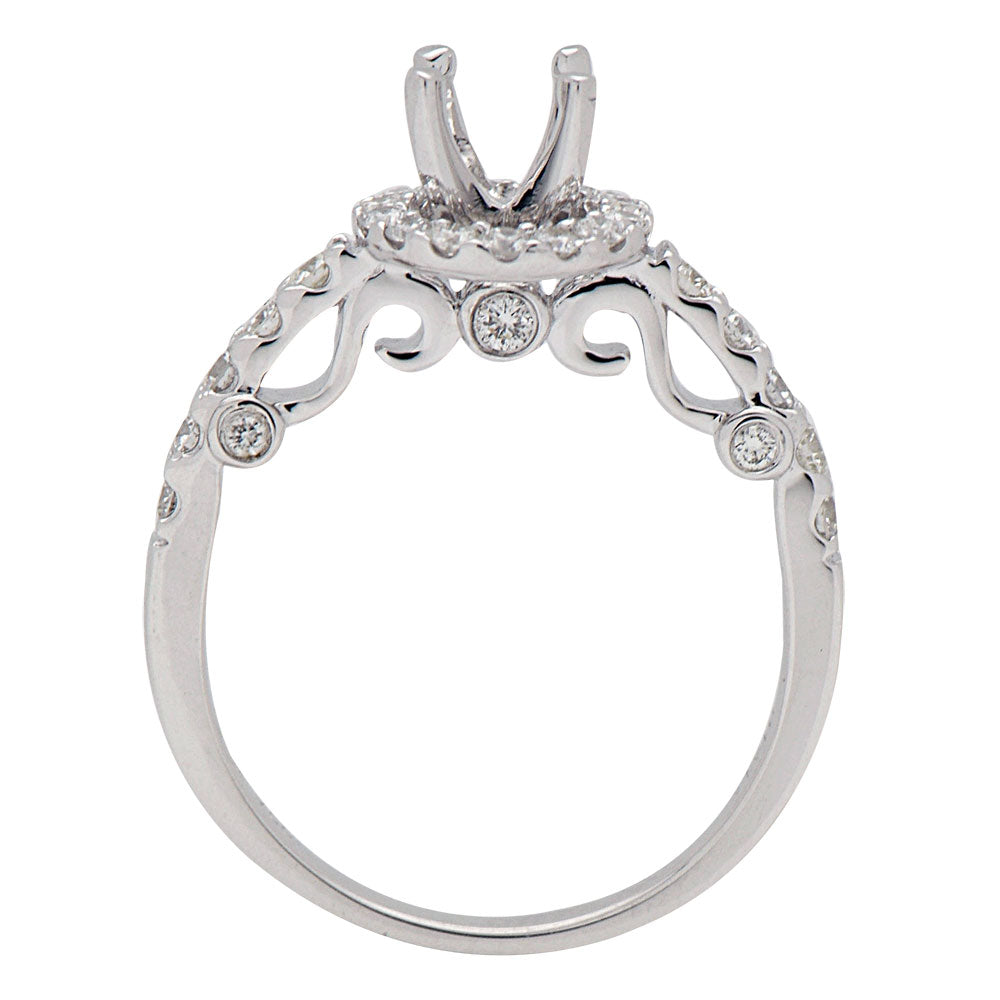 18K White Gold Engagement Ring, 0.58ct