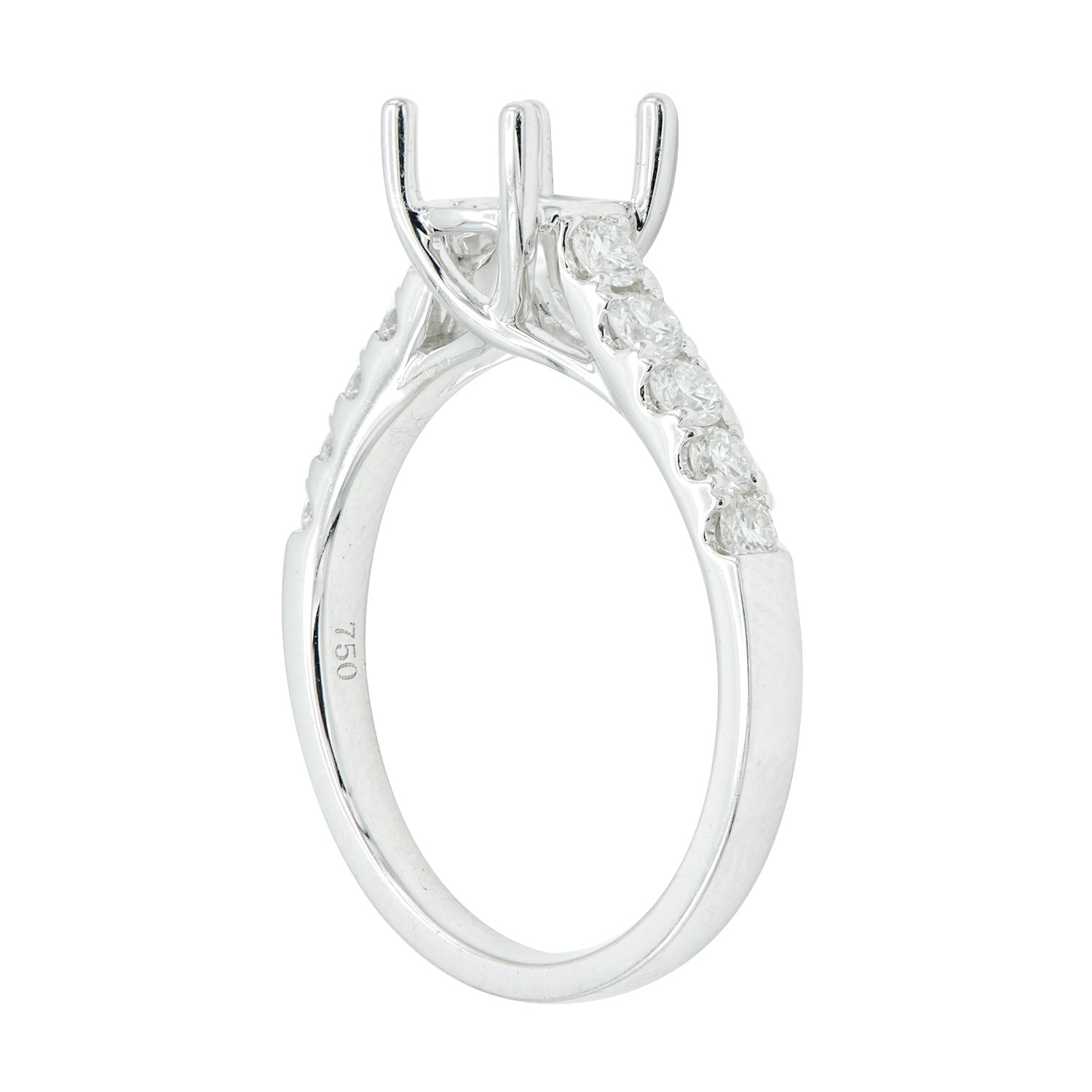 18K White Gold Engagement Ring, 0.4ct