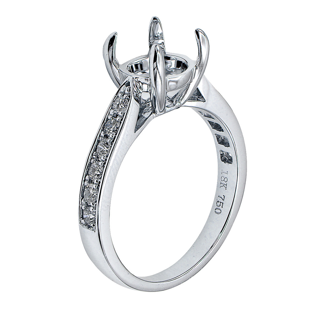 18K White Gold Engagement Ring, 0.27ct