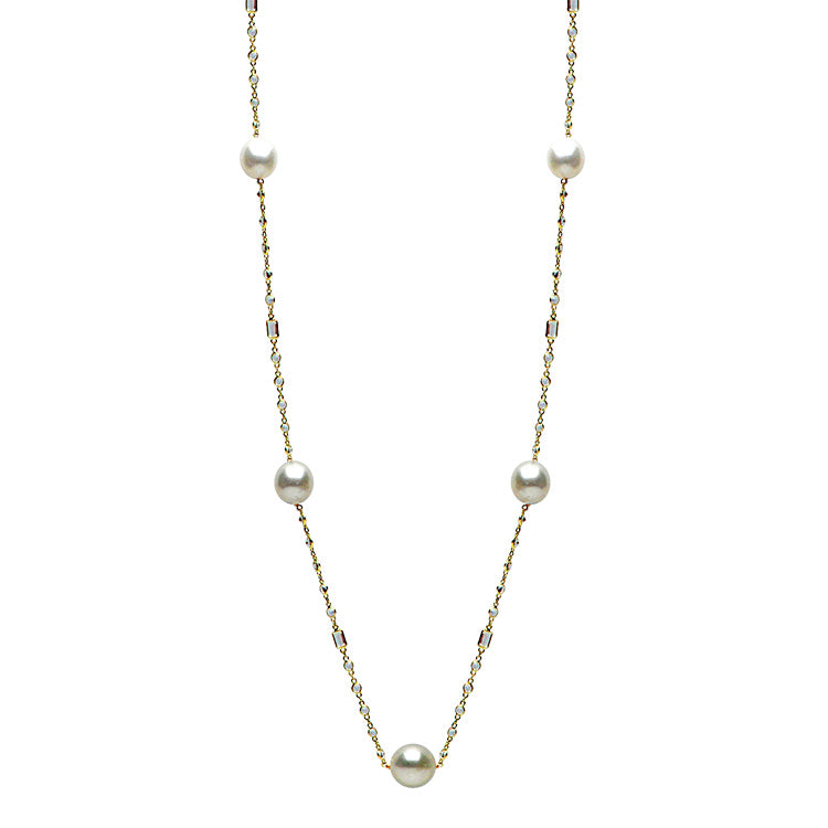 14K Yellow Gold South Sea Pearl Necklace, 12-13mm